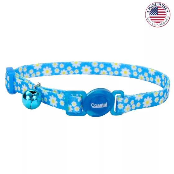 Safe Cat Blue Daisy Breakaway Collar