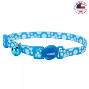 Safe Cat Blue Daisy Breakaway Collar