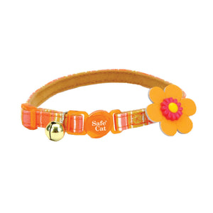 Safe Cat Orange Collar With Flower