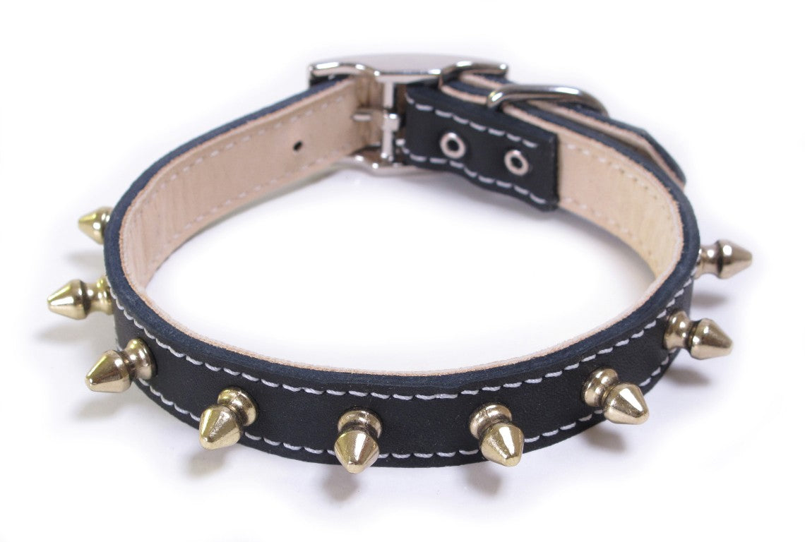 Hunter Leather Spike Collar