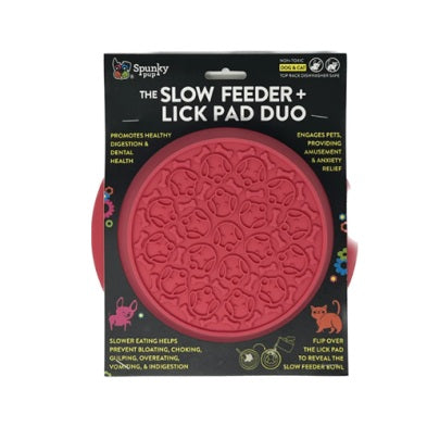 Spunky Pup Slow Feeder & Lick Pad Duo