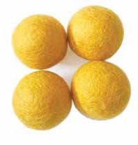 Hamro Yellow Felt Balls 4 Pack