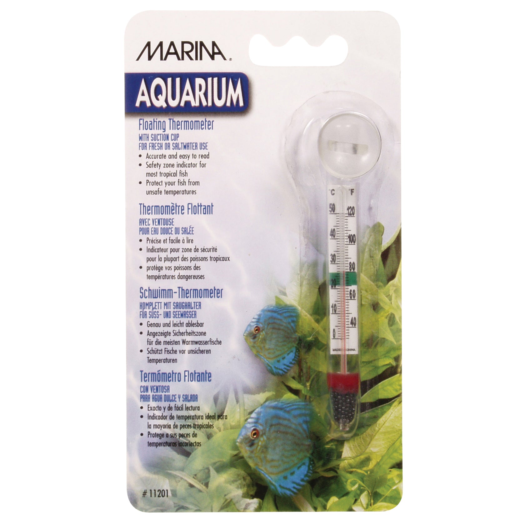 Marina Floating Thermometer With Suction Cup